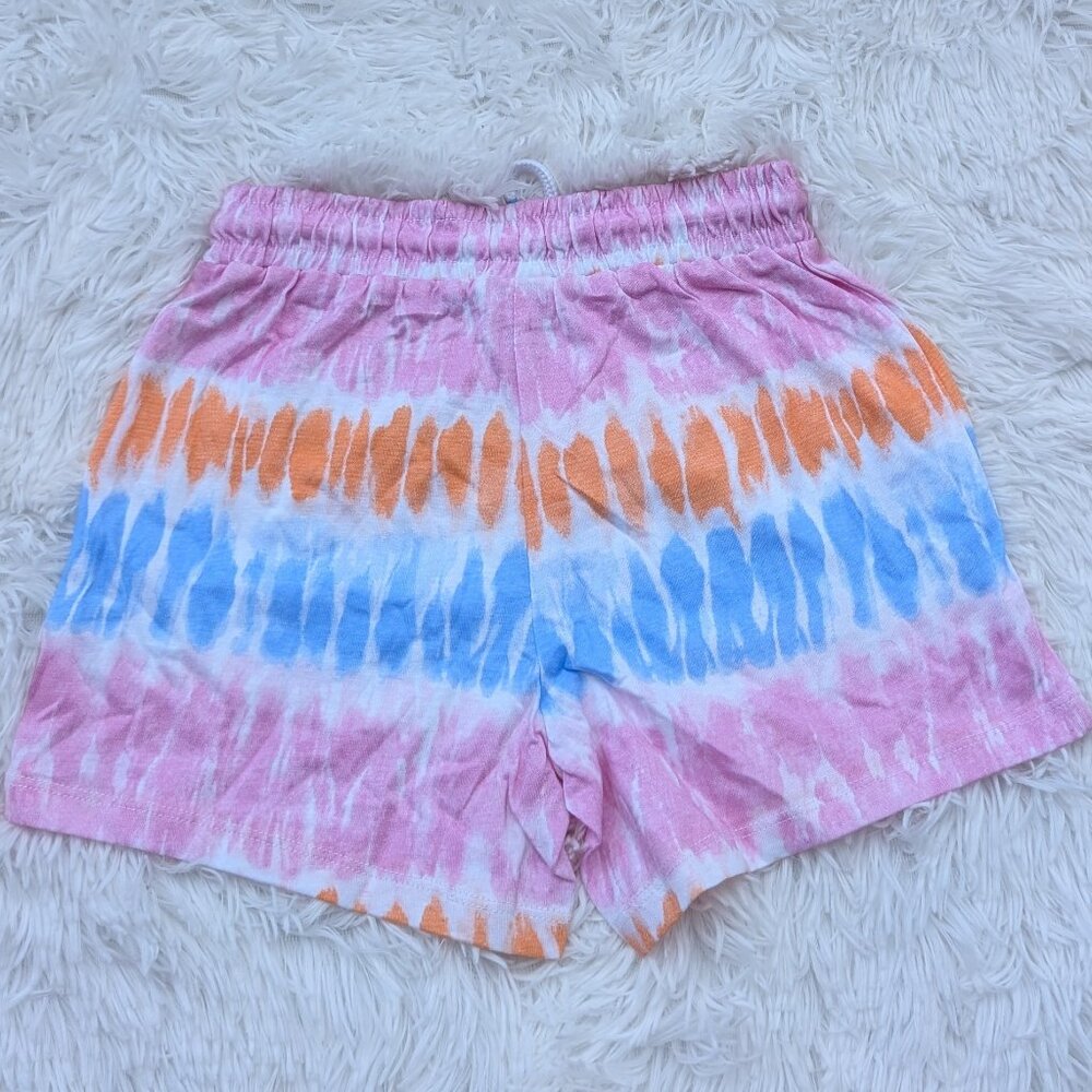 ANKO's Bright & Playful Tie-Dye ElasticWaist Girls Shorts Perfect for Summer Fun - Picture 3 of 9